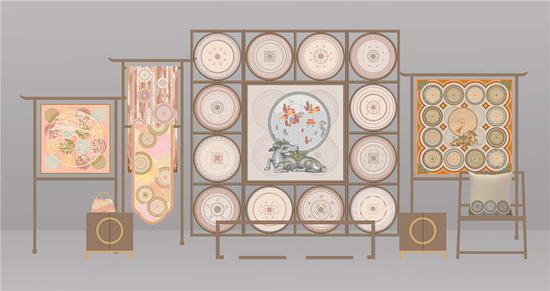 Art graduates at Tsinghua show their works